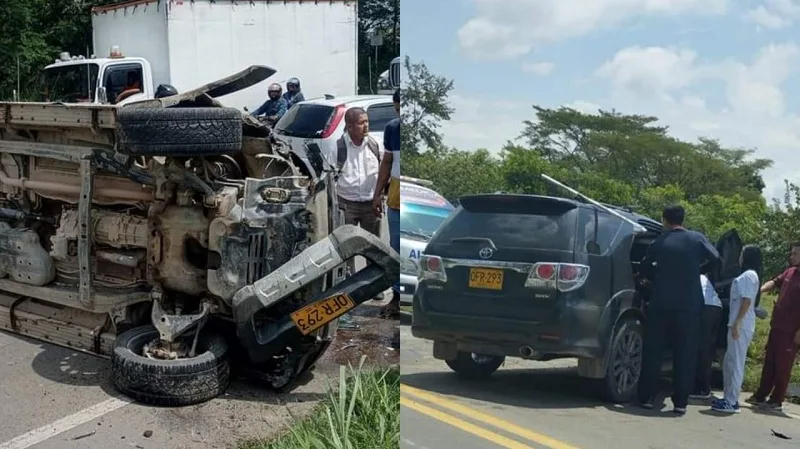 Camioneta terminó volcada en la vía Neiva-Palermo