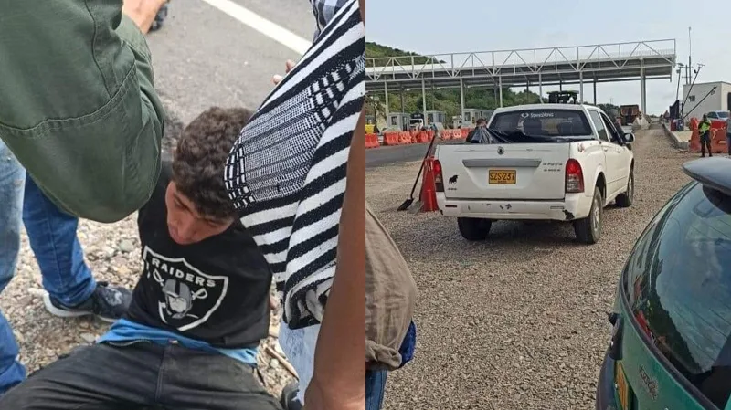 Hombre que intentaba escapar con una camioneta robada, fue detenido en el peaje de Neiva