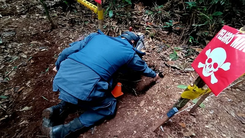 Destruyen mina antipersonal en Baraya, Huila