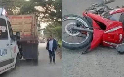 Motociclista murió al chocar contra una volqueta en Pitalito