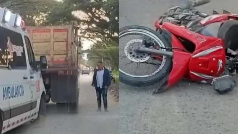 Motociclista murió al chocar contra una volqueta en Pitalito