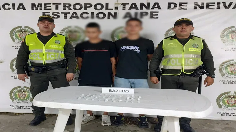 Detenidos con estupefacientes en Aipe