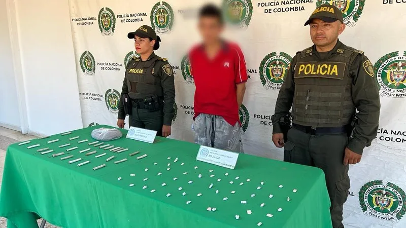 Fue capturado ‘Grapa’ con bazuco y marihuana