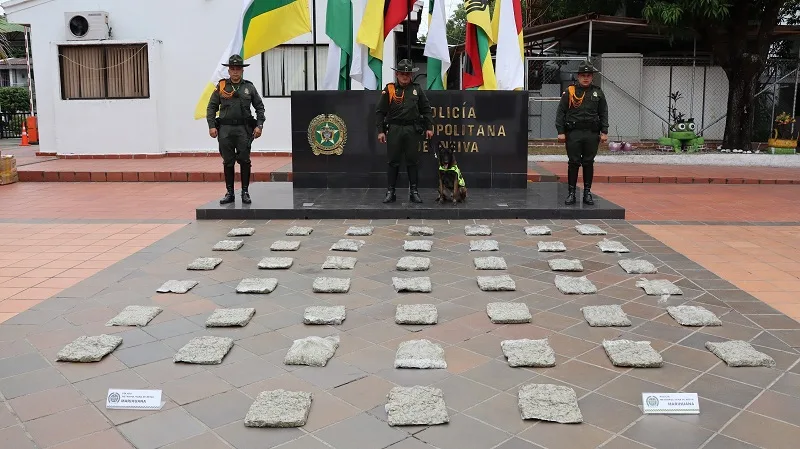 Incautan 24 kilos de marihuana que serían distribuidos en Neiva