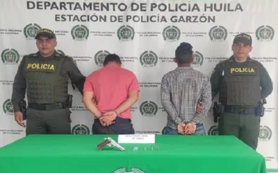Capturados dos hombres en Garzón por portar un arma de fuego y munición