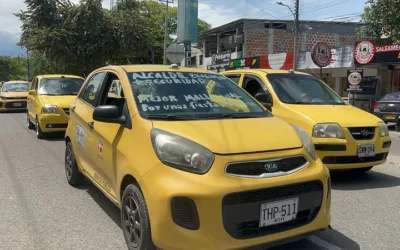 Taxistas protestaron en Neiva