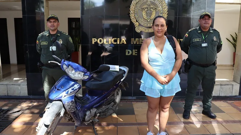 Policía recuperó moto que le fue robada a una mujer en Neiva