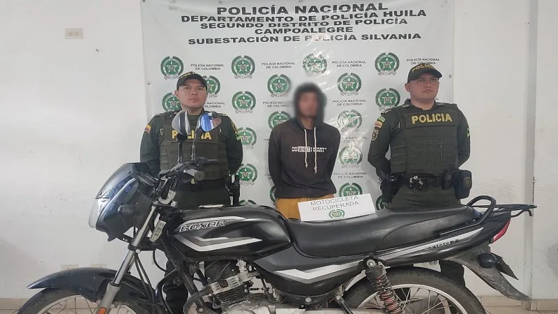 Policía recuperó moto hurtada en Garzón