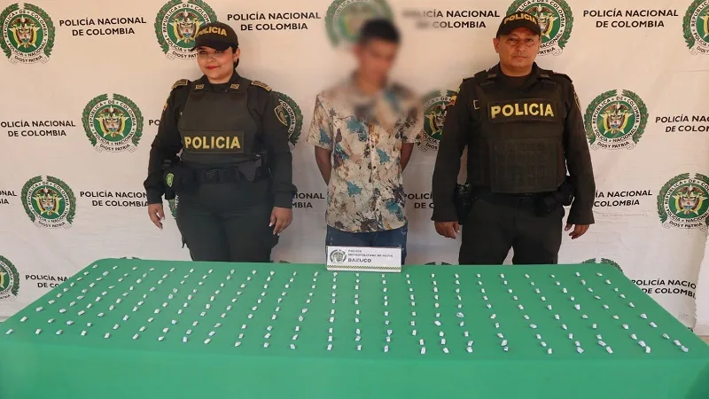 Capturan a ‘Michael’ con 240 dosis de bazuco en Neiva