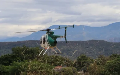 Policía de Neiva fortalece seguridad en San Pedro con el apoyo de un helicóptero