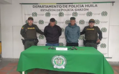 Capturados en Garzón con dos armas de fuego tras intento de fleteo