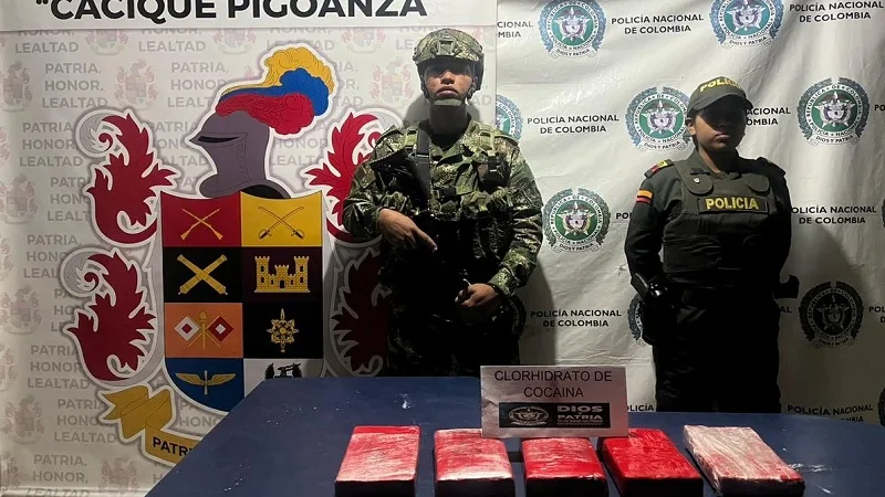 Ejército incautó cinco kilos de clorhidrato de cocaína en el occidente del Huila