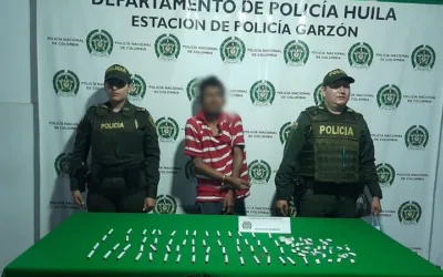 Alias ‘Reinel’ fue capturado con varias dosis de marihuana y bazuco en Garzón