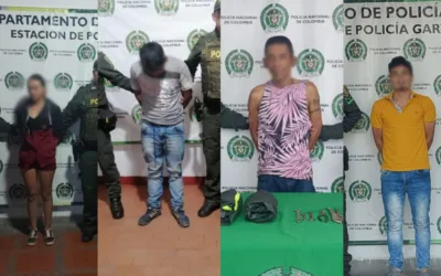 Cuatro capturados por diferentes delitos en Garzón, Huila