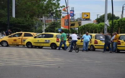  Paro de taxistas en Neiva generó caos vehicular en la Ciudad