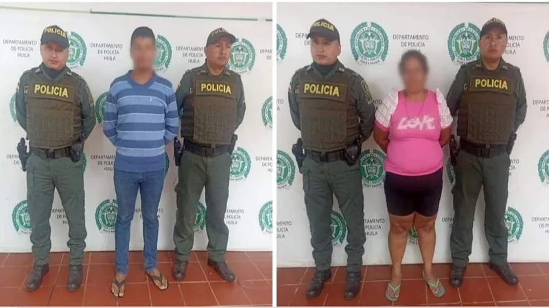 Madre e hijo detenidos en Tarqui, Huila, por lesiones personales