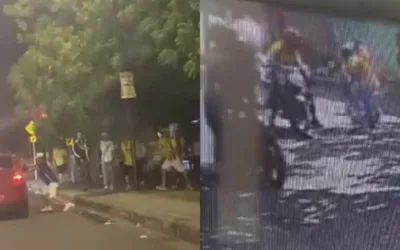 Violencia antes y después del partido entre Atlético Huila y Nacional