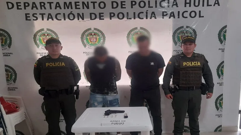 Dos capturados por extorsión en Paicol, Huila