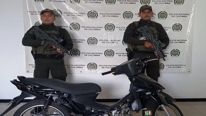 Recupera motocicleta con placa falsa en Neiva