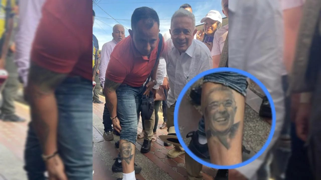 Sargento de la reserva se tatuó el rostro de Álvaro Uribe en gesto de admiración