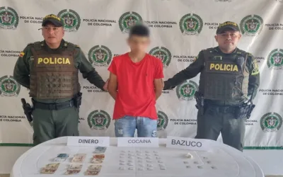 ‘Care Niño’ detenido en Guadalupe, Huila, con cocaína y bazuco