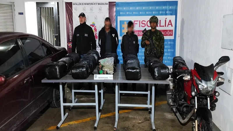 Cayeron 70 kilos de marihuana en Isnos, Huila