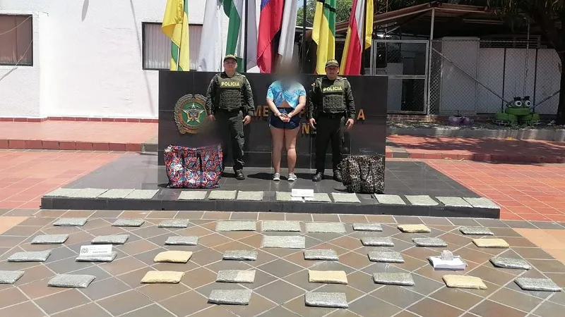 Capturan a una mujer con 26 kilos de marihuana en la Terminal de Neiva   