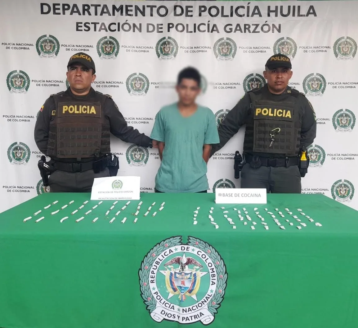 Hombre fue capturado con estupefacientes en Garzón Huila