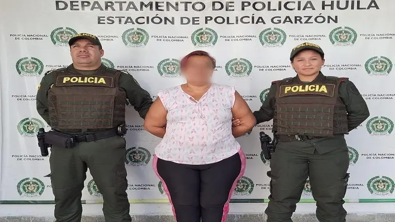 Una mujer fue detenida en Garzón, Huila