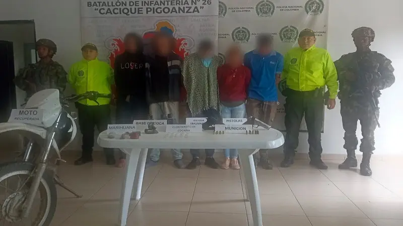 Cinco personas fueron capturadas en Suaza, Huila, por microtráfico