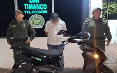 Presunto ladrón fue detenido con una moto eléctrica