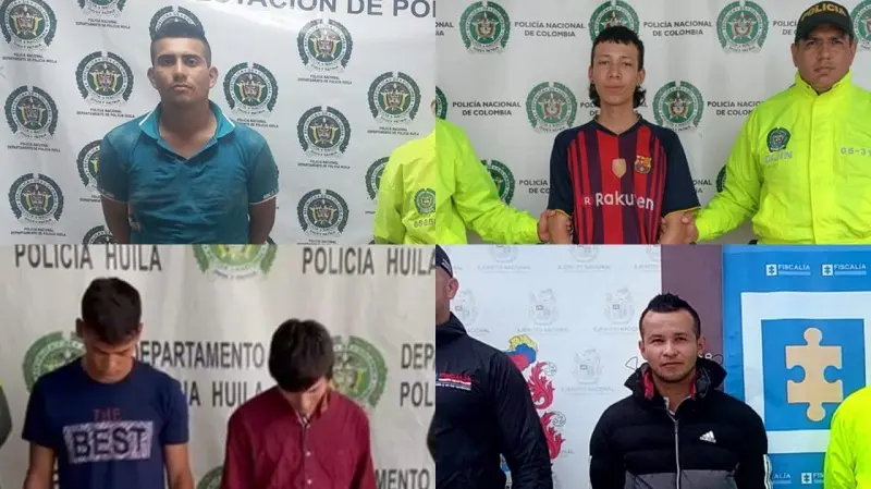 Capturadas seis personas por homicidio en el departamento del Huila