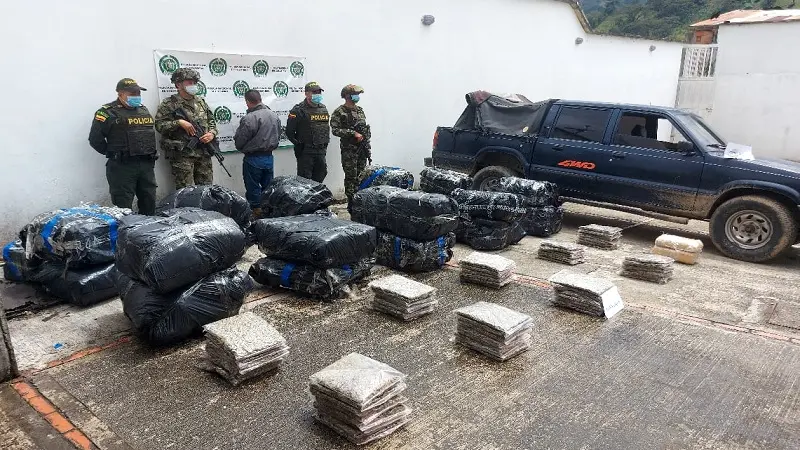 Ejército incautó más de 470 kilos de marihuana con destino al Huila