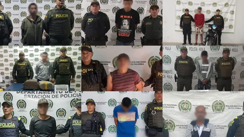 Operativos dejaron múltiples capturas e incautaciones en el Huila