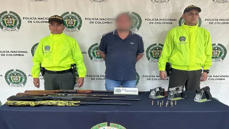 Detenido con armas de fuego ilegales en zona rural de Rivera, Huila