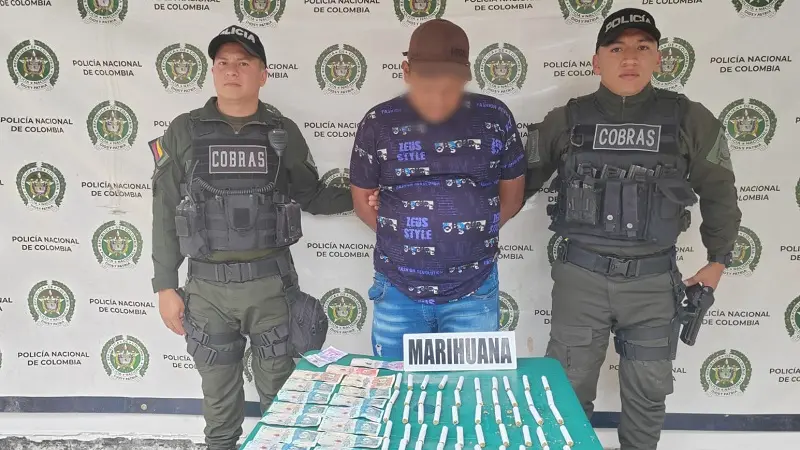 Fue capturado ‘El Ebanista’, con marihuana en Campoalegre