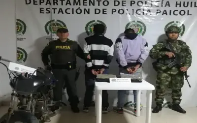 Capturados con 2 mil gramos de marihuana en zona rural de Paicol, Huila