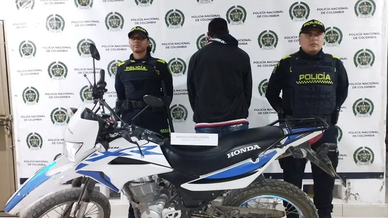 Recuperan una moto robada en el sur del Huila