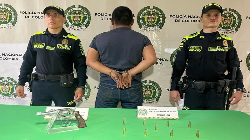 Con un arma de fuego fue detenido un hombre en el centro de Neiva