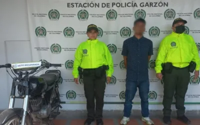 Capturado en Garzón: hombre conducía motocicleta reportada como hurtada