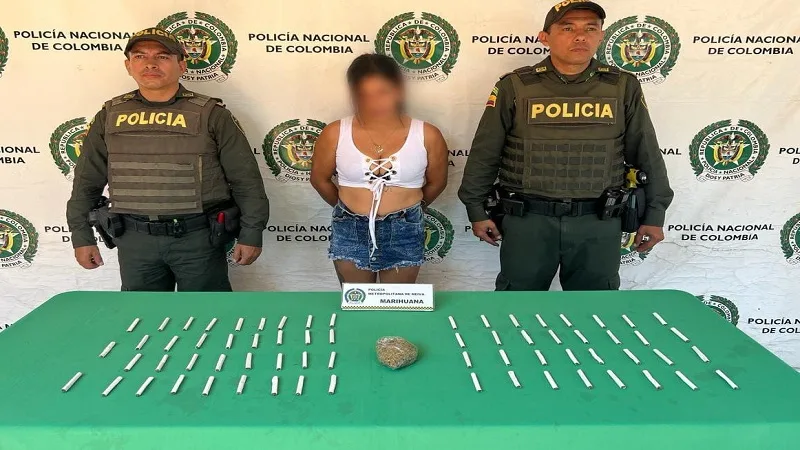 Capturan a mujer en Neiva con una considerable cantidad de marihuana