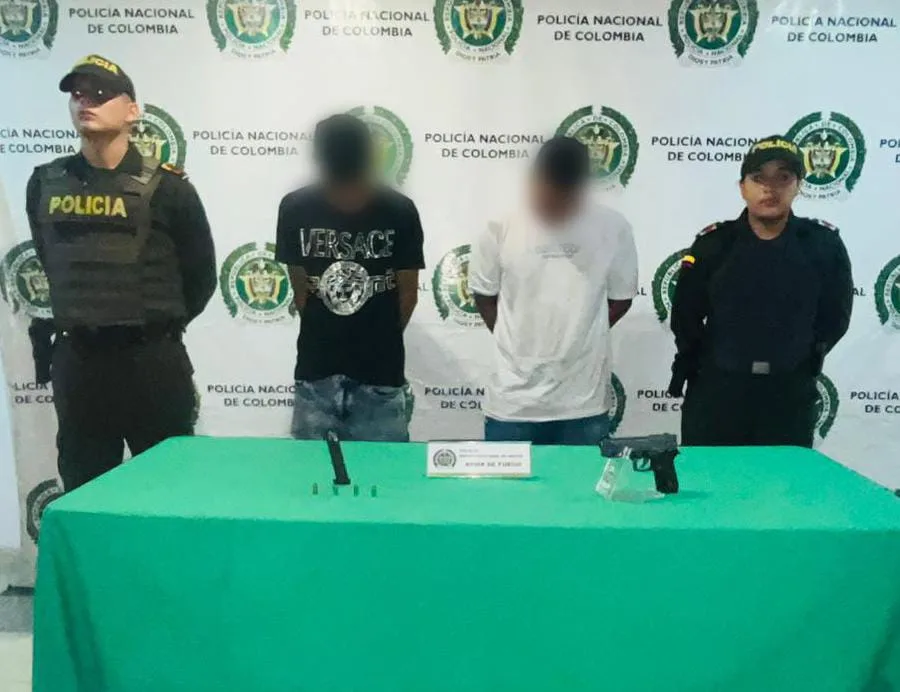 En Neiva fueron capturados hombres por porte ilegal de armas de fuego y hurto