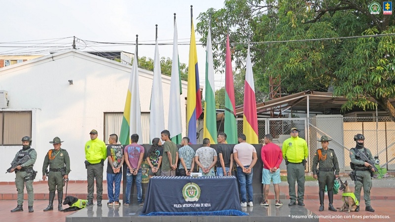 10 capturas por tráfico de estupefacientes en Neiva