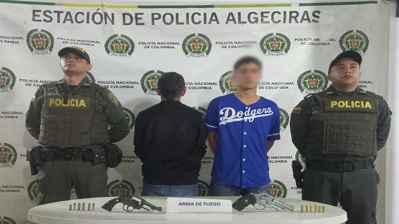 Detenidos antes de cometer un hecho delictivo en Algeciras, Huila