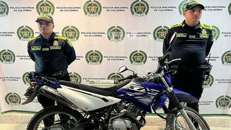 Police recovered motorcycle in commune 10 of Neiva