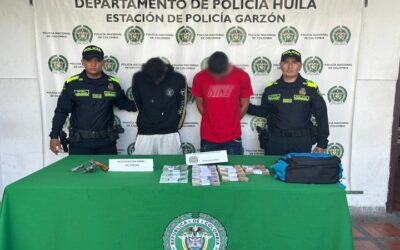 Fleteros fueron detenidos en Garzón, Huila, tras robar $73 millones