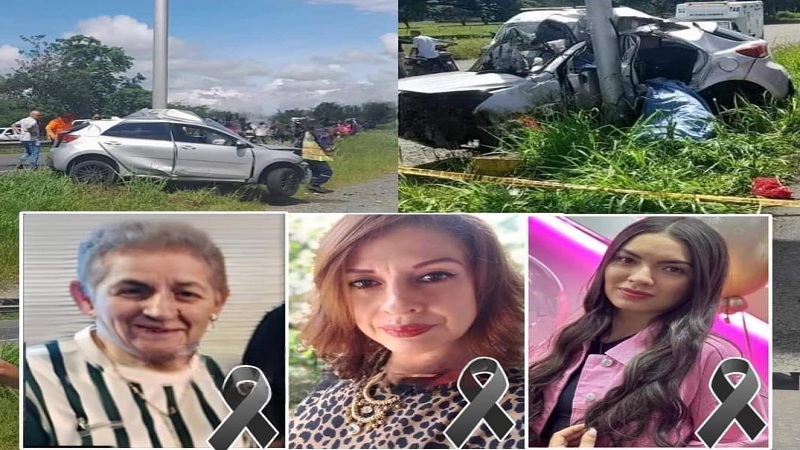 Abuela, hija y nieta perdieron la vida en un accidente