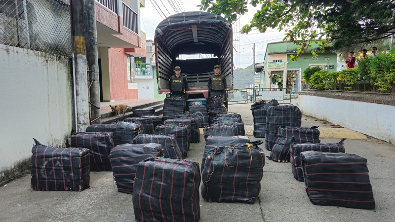 Incautaron más de una tonelada de estupefacientes en operativos del fin de semana en el Huila