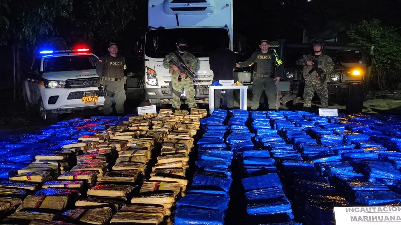 4 tons of marijuana fell in Huila