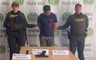 Capturado con pistola ilegal en Villavieja, Huila
